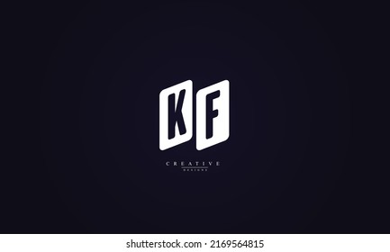 Alphabet letters Initials Monogram logo KF FK K F