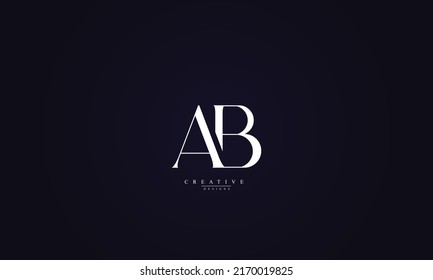 Alphabet letters Initials Monogram logo AB BA A B