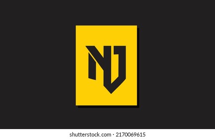 Alphabet letters Initials Monogram logo NJ, JN, N and J