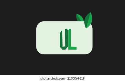 Letras alfabéticas Iniciales Logotipo Monograma UL, LU, U y L
