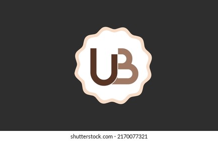 Alphabet letters Initials Monogram logo UB, BU, U and B