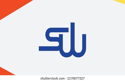 Alphabet letters Initials Monogram logo SW, WA, A and W