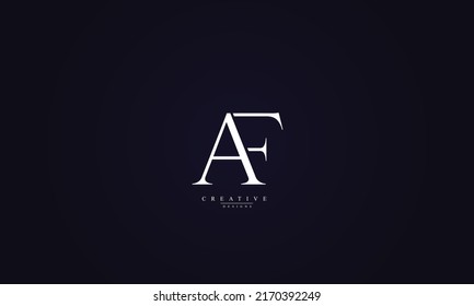 Alphabet letters Initials Monogram logo AF FA A F