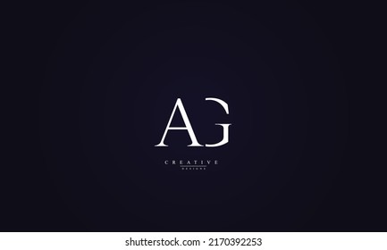 Alphabet letters Initials Monogram logo AG GA A G