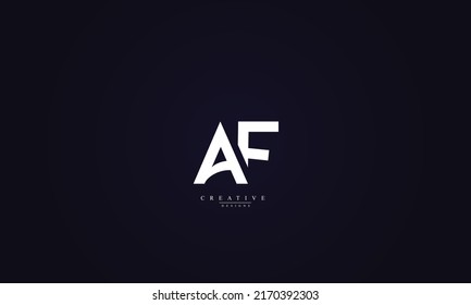 Alphabet letters Initials Monogram logo AF FA A F