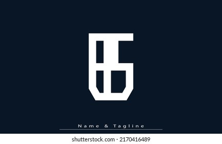 Alphabet letters Initials Monogram logo BS, SB