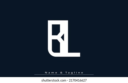 Alphabet letters Initial Monogram Logo BL, LB
