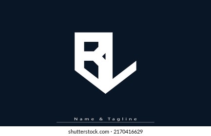 Alphabet letters Initial Monogram Logo BL, LB