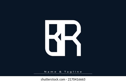 Alphabet letters Initials Monogram logo BR, RB