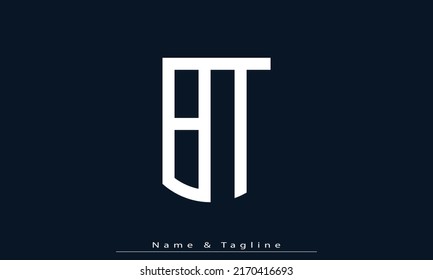Alphabet letters Initial Monogram Logo BT, BA