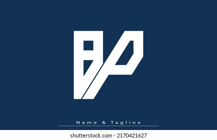 Alphabet letters Initials Monogram logo BP, PB