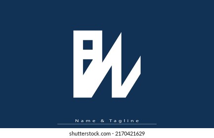 Alphabet letters Initials Monogram logo BN, NB