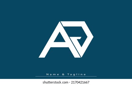 Letras alfabéticas Iniciales Monograma AJ , JA