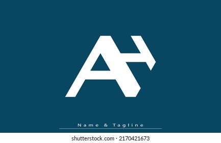 Alphabet letters Initials Monogram logo AH , HA