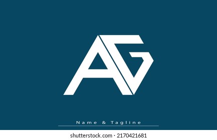 Alphabet letters Initials Monogram logo AG , GA