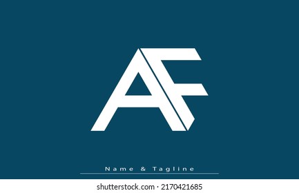 Letras alfabéticas Iniciales Monograma AF , FA