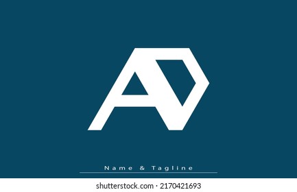 Alphabet letters Initial Monogram Logo AD, DA