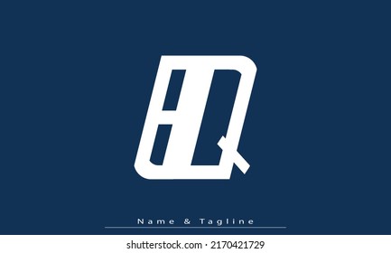 Alphabet letters Initials Monogram logo BQ, QB