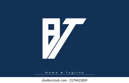 Alphabet letters Initials Monogram logo BT, BA