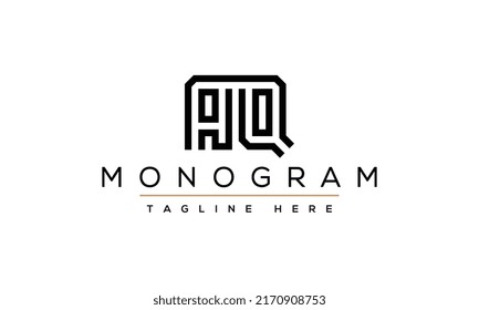 Alphabet letters Initials Monogram logo AQ, QA, A and Q
