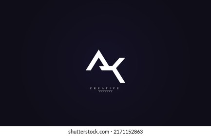 Alphabet letters Initials Monogram logo AK KA A K