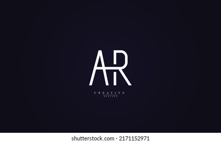 Alphabet letters Initials Monogram logo AR RA A R