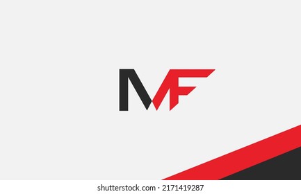 Alphabet letters Initials Monogram logo MF, FM, M and F