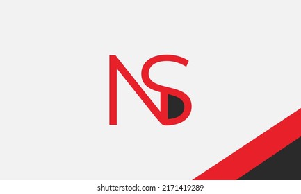 Alphabet letters Initials Monogram logo NS, SN, N and S