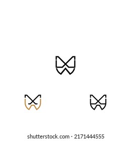 Alphabet letters Initials Monogram logo XW, WX, X and W