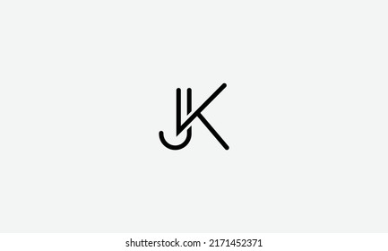 Alphabet letters Initials Monogram logo JK KJ J K