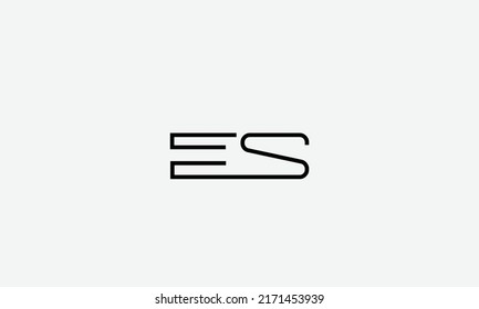 Alphabet letters Initials Monogram logo ES SE E S