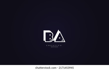 Alphabet letters Initials Monogram logo BA A B AB