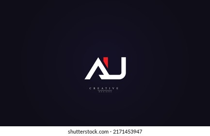 Alphabet letters Initials Monogram logo AU UA A U