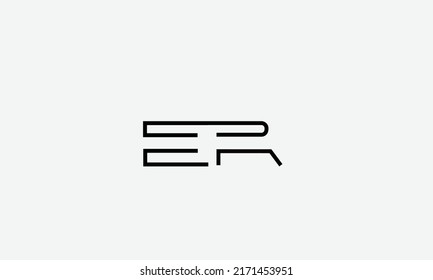 Alphabet letters Initials Monogram logo ER RE E R 