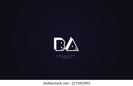 Alphabet letters Initials Monogram logo BA A B AB