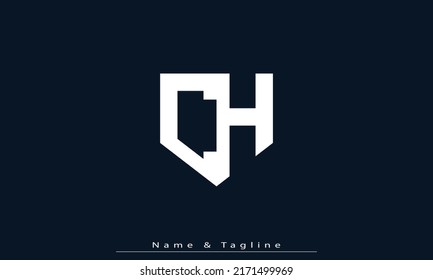 Alphabet letters Initial Monogram Logo CH, HC