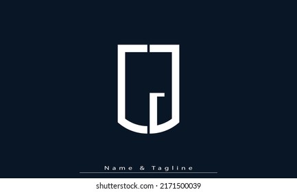 Alphabet letters Initial Monogram Logo CJ, JC