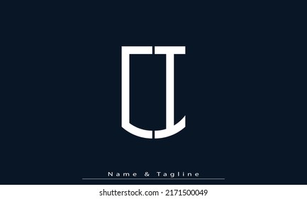 Alphabet letters Initial Monogram logo CI, IC