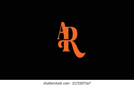 Alphabet letters Initials Monogram logo AR, RA, A and R