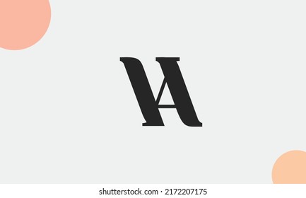Alphabet letters Initial Monogram Logo HA, AH, H und A