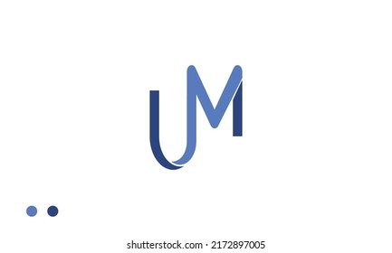 Alphabet letters Initial Monogram Logo UM, MU, U und M