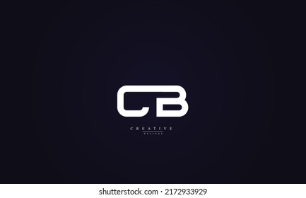 Letras alfabéticas Iniciales Monograma CB BC C B