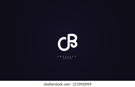 Letras alfabéticas Iniciales Monograma CB BC C B
