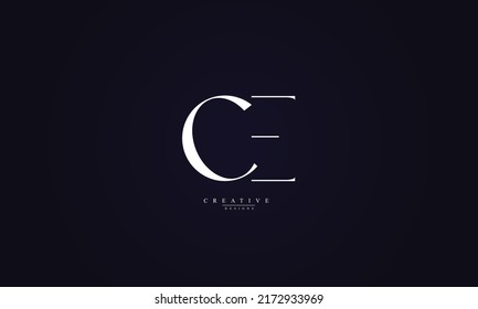 Alphabet letters Initials Monogram logo CE EC C E