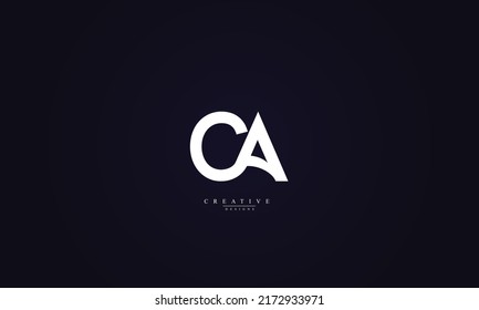 Alphabet letters Initials Monogram logo CA AC C A