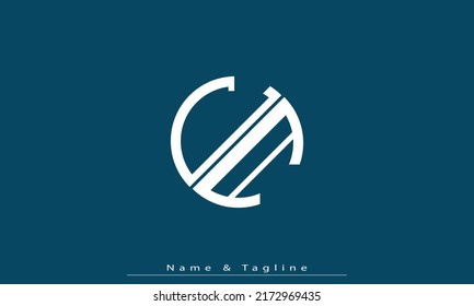 Alphabet letters Initial Monogram Logo CA, AC