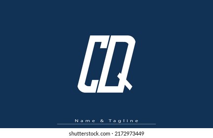 Alphabet letters Initials Monogram logo CQ , QC