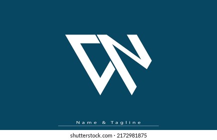 Alphabet Buchstaben Initial Monogram Logo CN, NC