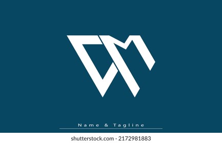Alphabet letters Initial Monogram Logo CM, MC