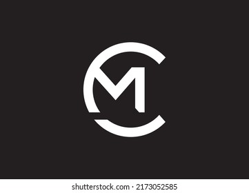 Alphabet letters Initial Monogram Logo CM, MC, C und M